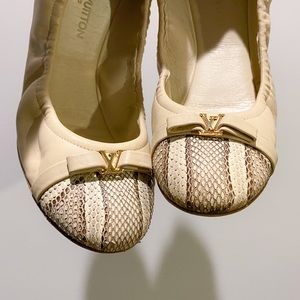 👌 Louis Vuitton Python Elba Flats Ballet Shoes